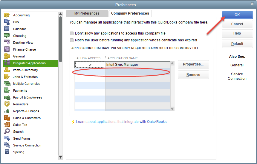 Integrated applications box TS gone