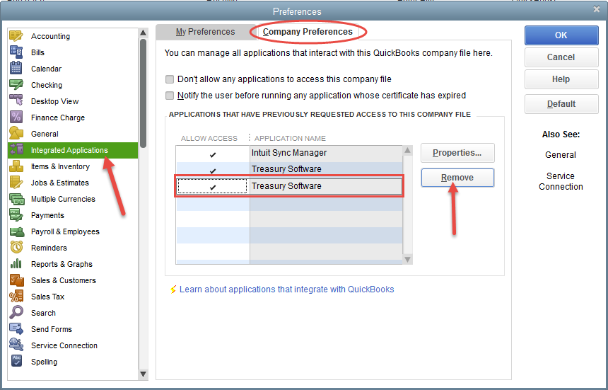 Integrated applications box