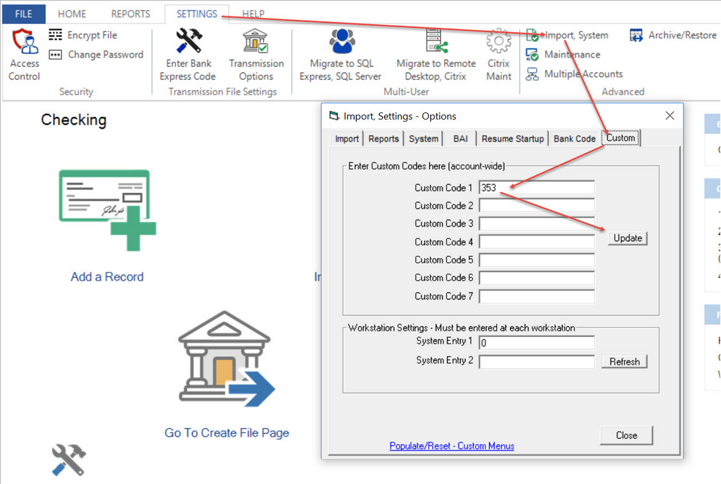 Custom code for 5200