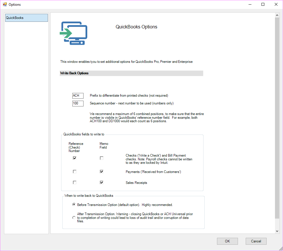 QuickBooks_Write_Back_Options