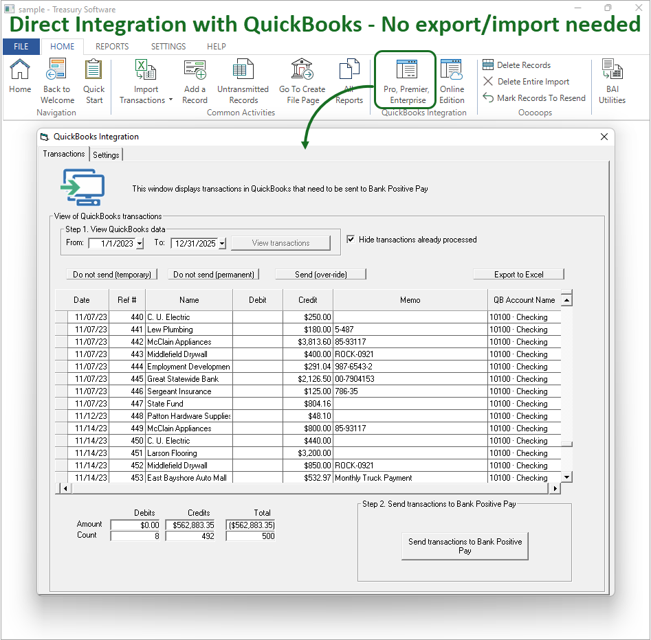 Create Positive Pay Files with QuickBooks