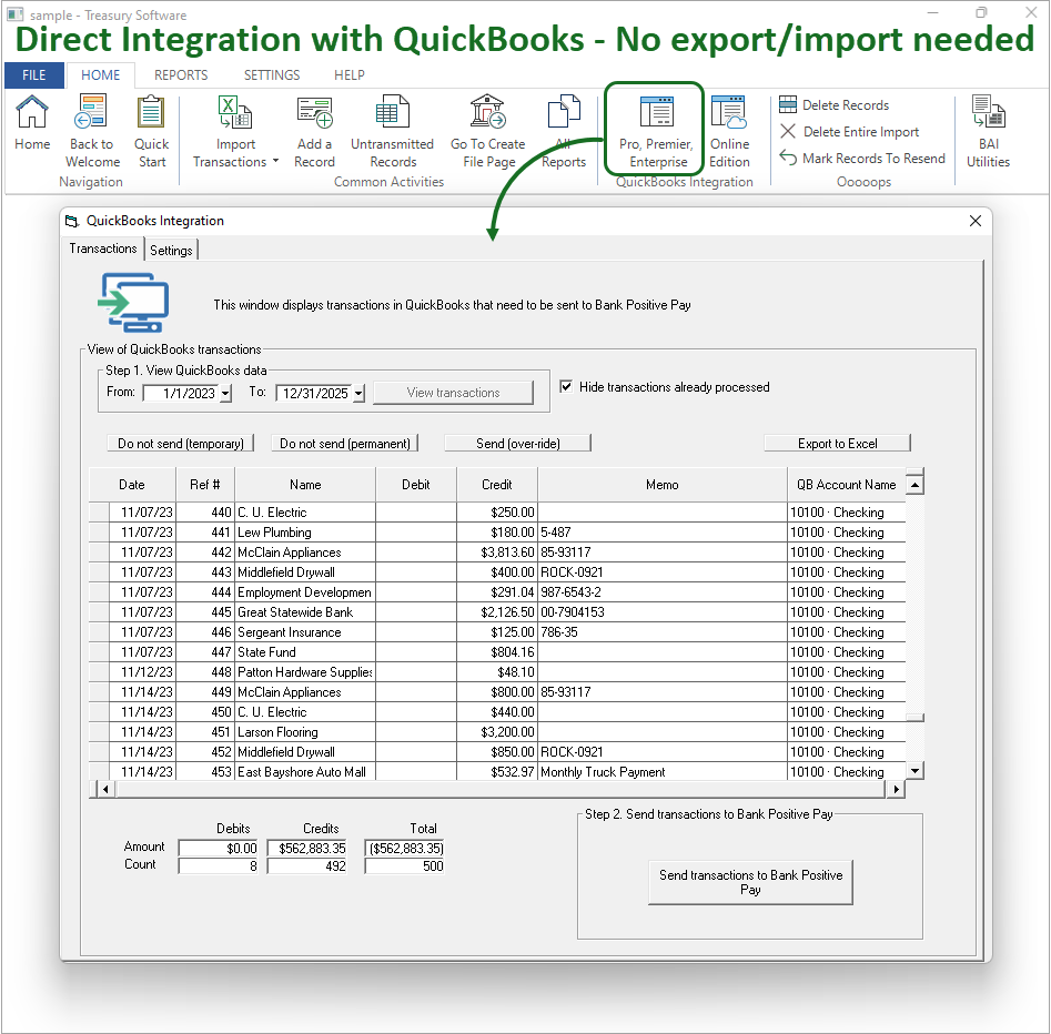 Create Positive Pay Files with QuickBooks