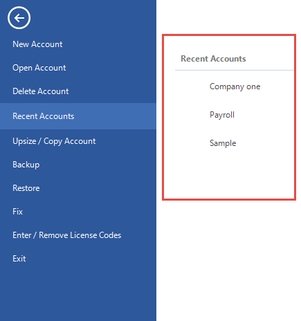 Select account in SQL Express