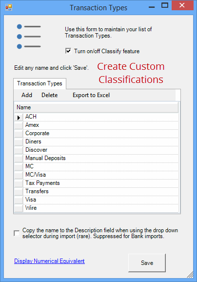 Bank Reconciliation Template Types