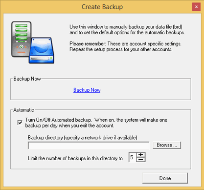 Create backup