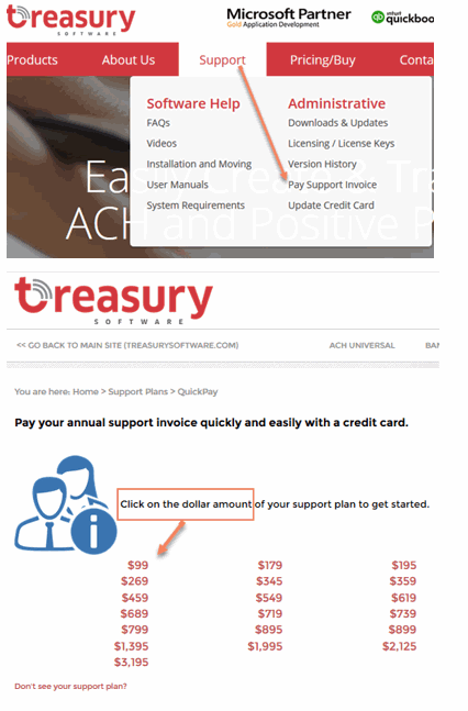 pay support invoice