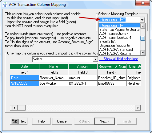 IAT Mapping Template