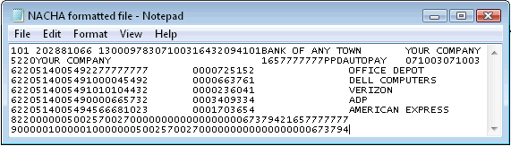 ACH File Creation Software, including CTX