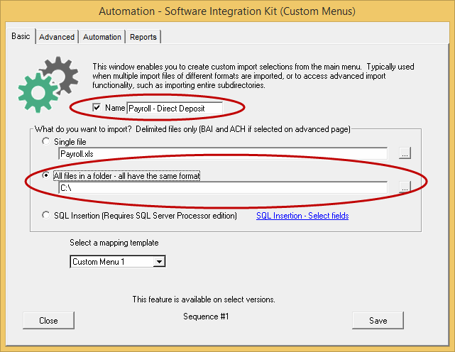 Automation window