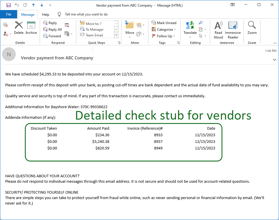 Positive Pay File Software