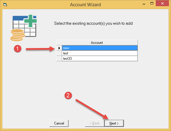 Adding a new account with SQL Express