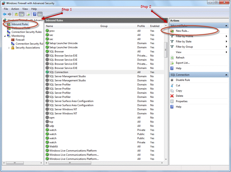 Windows firewall