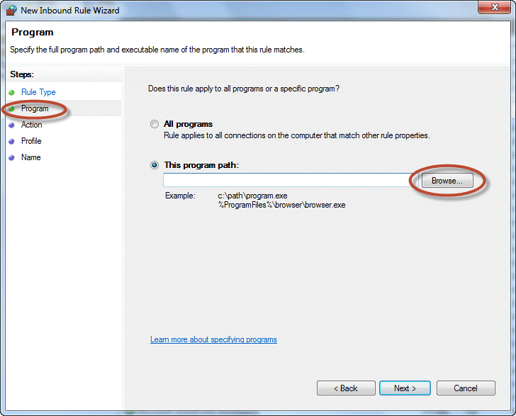 Windows firewall